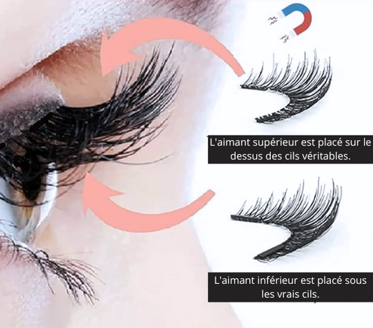 LASHEA™ - Paires (5)  de Faux-Cils Magnétiques 3D Naturels