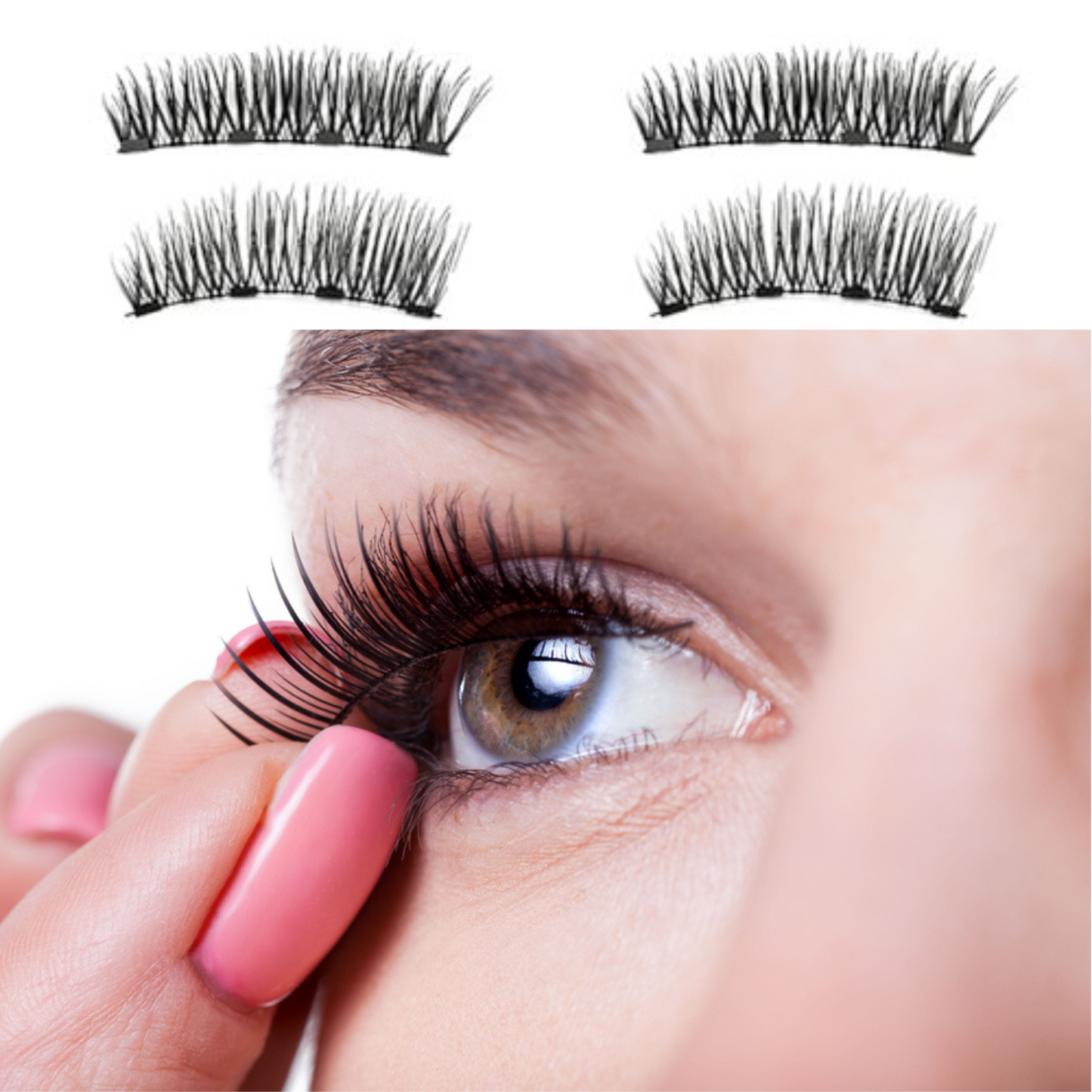 LASHEA™ - Paires (5)  de Faux-Cils Magnétiques 3D Naturels